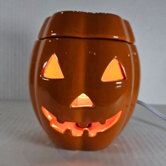 Ceramic Intertek Jack O Lantern Wax Bar Warmer, Halloween. Electric Lantern - Picture 1 of 10